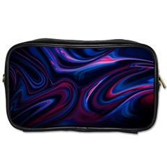 Purple Blue Swirl Abstract Toiletries Bag (two Sides)