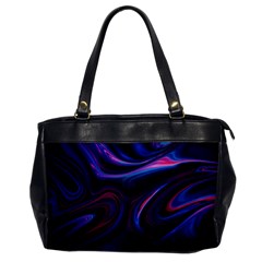 Purple Blue Swirl Abstract Oversize Office Handbag