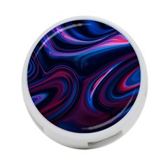 Purple Blue Swirl Abstract 4-port Usb Hub (one Side)