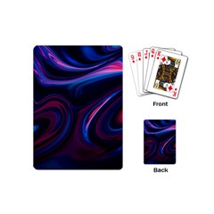 Purple Blue Swirl Abstract Playing Cards Single Design (mini)