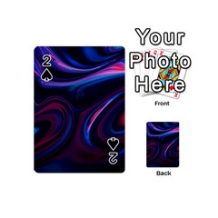 Purple Blue Swirl Abstract Playing Cards 54 Designs (mini) by Jancukart