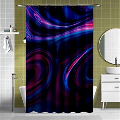 Purple Blue Swirl Abstract Shower Curtain 48  X 72  (small) 