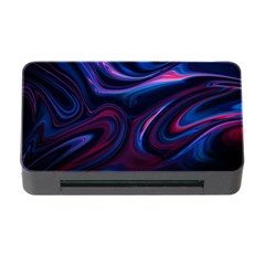 Purple Blue Swirl Abstract Memory Card Reader With Cf