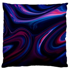 Purple Blue Swirl Abstract Large Cushion Case (two Sides)