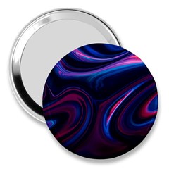 Purple Blue Swirl Abstract 3  Handbag Mirrors