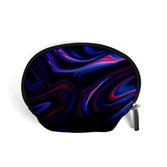 Purple Blue Swirl Abstract Accessory Pouch (small)