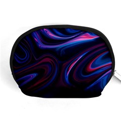 Purple Blue Swirl Abstract Accessory Pouch (medium) by Jancukart