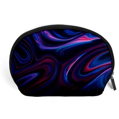 Purple Blue Swirl Abstract Accessory Pouch (large)