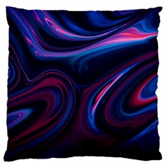 Purple Blue Swirl Abstract Standard Premium Plush Fleece Cushion Case (one Side)