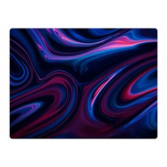 Purple Blue Swirl Abstract Two Sides Premium Plush Fleece Blanket (mini)