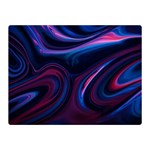 Purple Blue Swirl Abstract Two Sides Premium Plush Fleece Blanket (Mini) 35 x27  Blanket Front