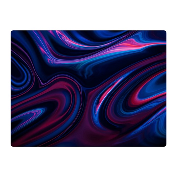 Purple Blue Swirl Abstract Two Sides Premium Plush Fleece Blanket (Mini)