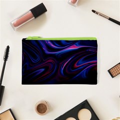 Purple Blue Swirl Abstract Cosmetic Bag (xs)