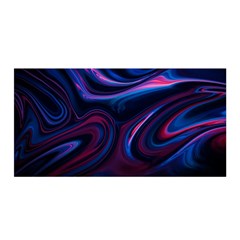 Purple Blue Swirl Abstract Satin Wrap 35  X 70 