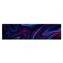 Purple Blue Swirl Abstract Oblong Satin Scarf (16  X 60 )