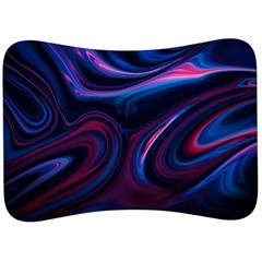 Purple Blue Swirl Abstract Velour Seat Head Rest Cushion