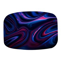 Purple Blue Swirl Abstract Mini Square Pill Box by Jancukart