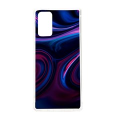 Purple Blue Swirl Abstract Samsung Galaxy Note 20 Tpu Uv Case by Jancukart