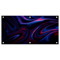 Purple Blue Swirl Abstract Banner And Sign 4  X 2  by Jancukart