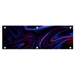 Purple Blue Swirl Abstract Banner And Sign 6  X 2  by Jancukart