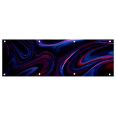 Purple Blue Swirl Abstract Banner And Sign 9  X 3  by Jancukart