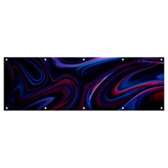 Purple Blue Swirl Abstract Banner And Sign 12  X 4  by Jancukart