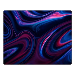 Purple Blue Swirl Abstract Premium Plush Fleece Blanket (large) by Jancukart