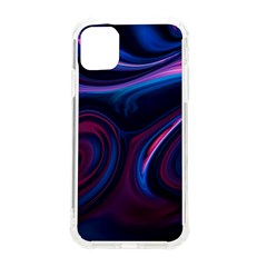 Purple Blue Swirl Abstract Iphone 11 Tpu Uv Print Case