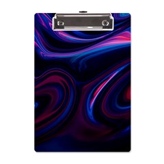 Purple Blue Swirl Abstract A5 Acrylic Clipboard