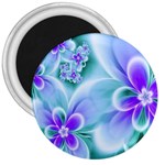 Abstract Flowers Flower Abstract 3  Magnets Front