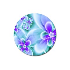 Abstract Flowers Flower Abstract Magnet 3  (round) by Jancukart