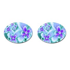 Abstract Flowers Flower Abstract Cufflinks (oval)