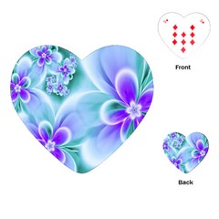 Abstract Flowers Flower Abstract Playing Cards Single Design (heart)