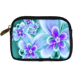 Abstract Flowers Flower Abstract Digital Camera Leather Case