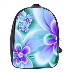 Abstract Flowers Flower Abstract School Bag (large)