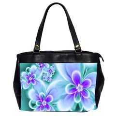 Abstract Flowers Flower Abstract Oversize Office Handbag (2 Sides)