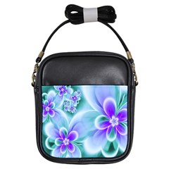 Abstract Flowers Flower Abstract Girls Sling Bag