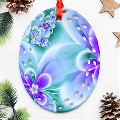 Abstract Flowers Flower Abstract Oval Filigree Ornament (two Sides)