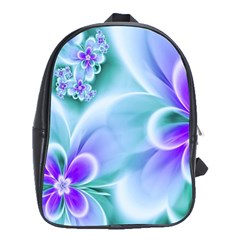 Abstract Flowers Flower Abstract School Bag (xl)