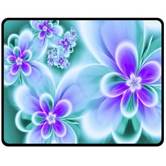 Abstract Flowers Flower Abstract Two Sides Fleece Blanket (medium)