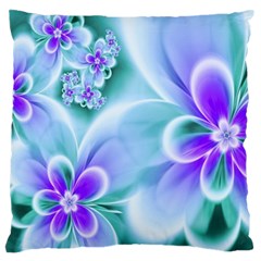 Abstract Flowers Flower Abstract Standard Premium Plush Fleece Cushion Case (one Side)