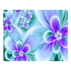 Abstract Flowers Flower Abstract Two Sides Premium Plush Fleece Blanket (large)