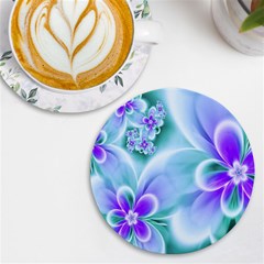 Abstract Flowers Flower Abstract Uv Print Round Tile Coaster by Jancukart