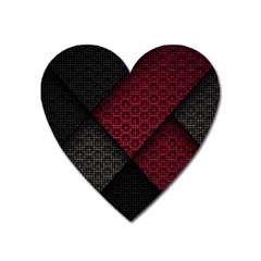 Red Black Abstract Pride Abstract Digital Art Heart Magnet