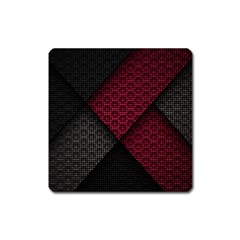 Red Black Abstract Pride Abstract Digital Art Square Magnet