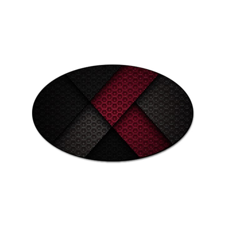 Red Black Abstract Pride Abstract Digital Art Sticker Oval (100 pack)