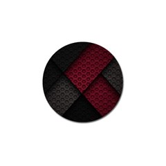 Red Black Abstract Pride Abstract Digital Art Golf Ball Marker