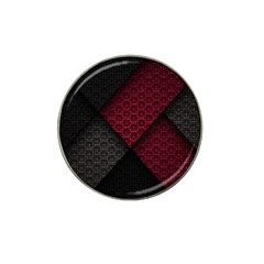 Red Black Abstract Pride Abstract Digital Art Hat Clip Ball Marker