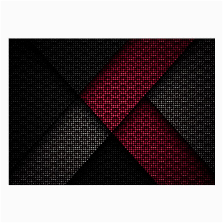 Red Black Abstract Pride Abstract Digital Art Large Glasses Cloth (2 Sides)