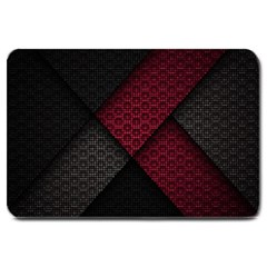 Red Black Abstract Pride Abstract Digital Art Large Doormat by Jancukart